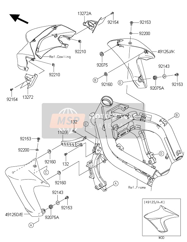 Kawasaki ER-6N ABS 2016 Envelopper pour un 2016 Kawasaki ER-6N ABS