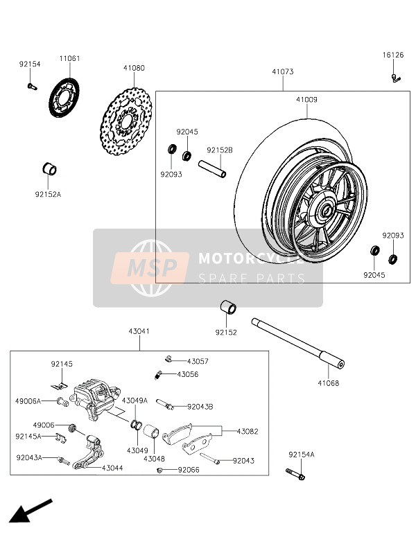 Kawasaki J300 ABS 2016 Front Hub for a 2016 Kawasaki J300 ABS