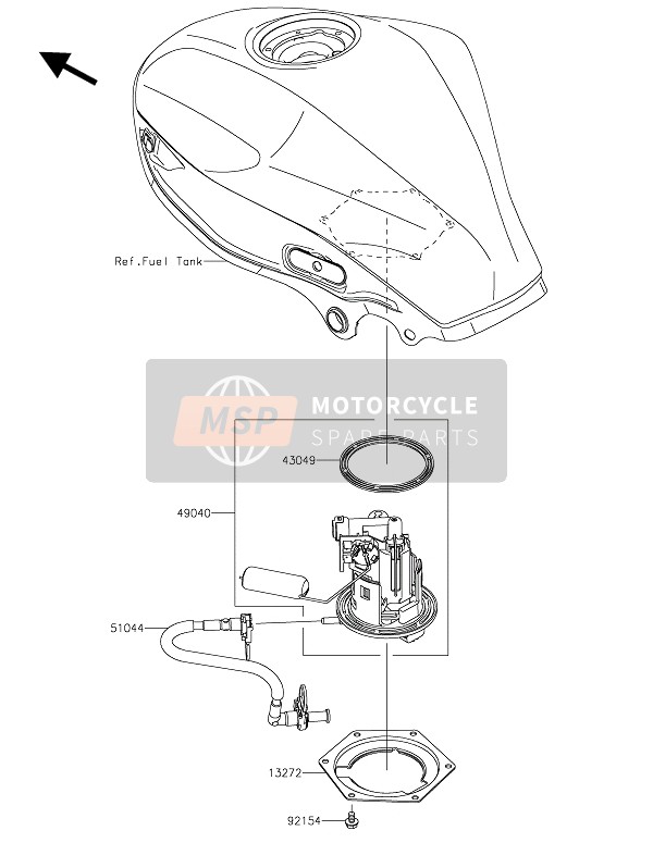 Kawasaki NINJA 250SL 2016 Benzine pomp voor een 2016 Kawasaki NINJA 250SL