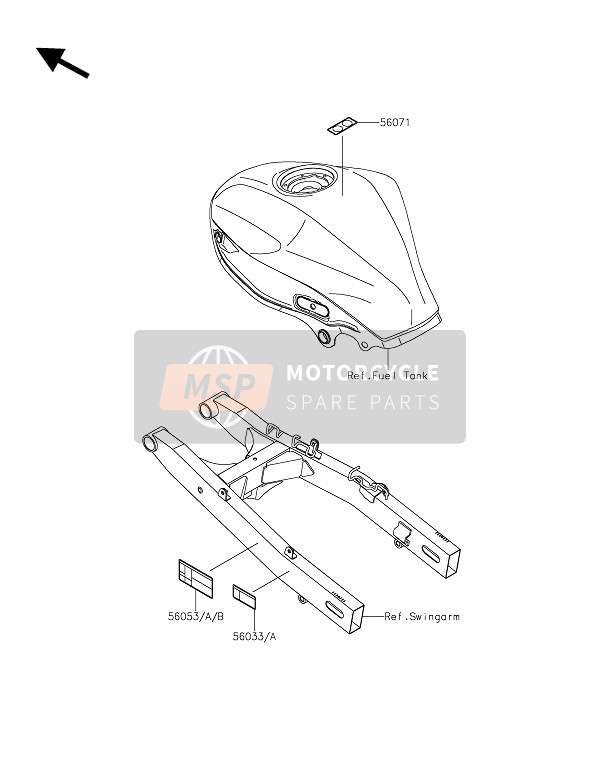 Kawasaki NINJA 250SL 2016 Labels for a 2016 Kawasaki NINJA 250SL