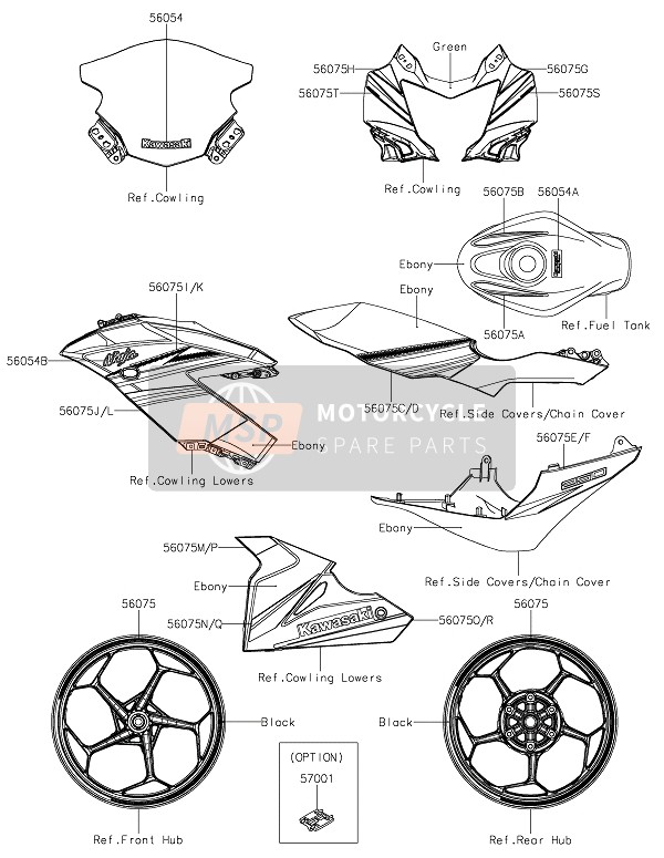 560751649, Pattern,Lwr Cowl.,Lh,Lwr, Kawasaki, 0