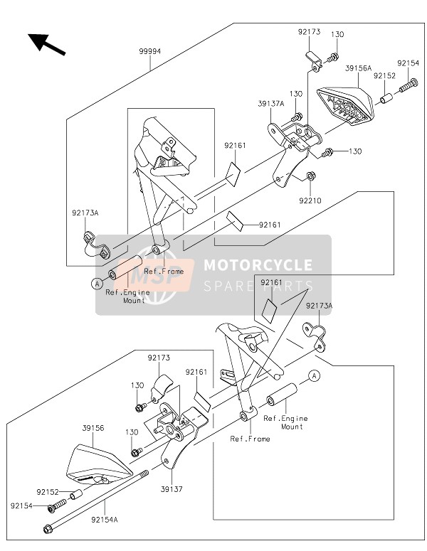 Kawasaki NINJA 250SL 2016 ZUBEHÖR (MOTORSCHIEBER) für ein 2016 Kawasaki NINJA 250SL