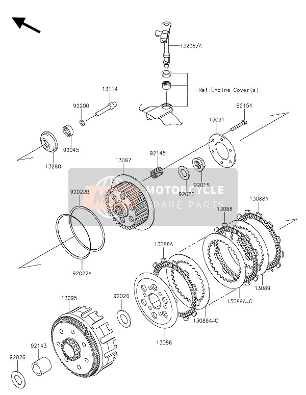 Kawasaki NINJA 250SL ABS 2016 Clutch for a 2016 Kawasaki NINJA 250SL ABS