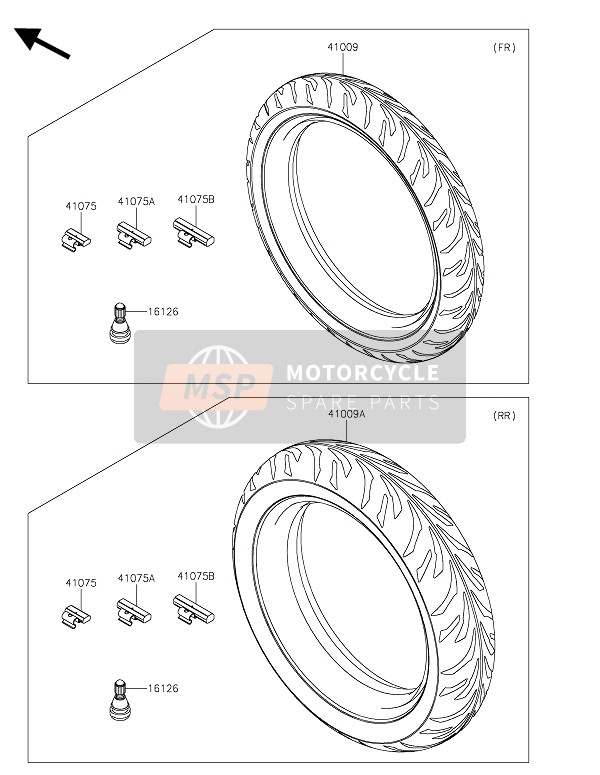 Kawasaki NINJA 250SL ABS 2016 Tyres (2) for a 2016 Kawasaki NINJA 250SL ABS