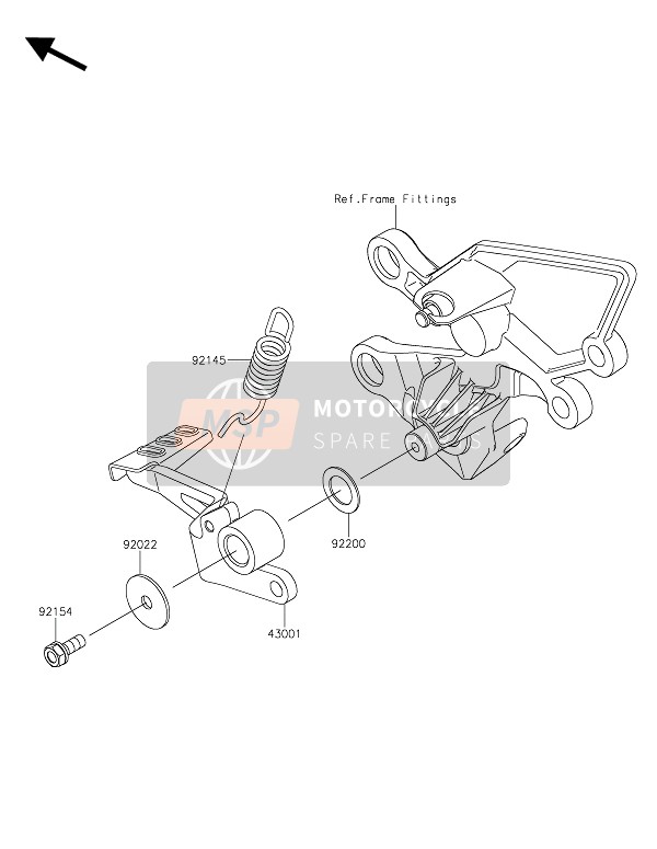 Kawasaki NINJA 250SL ABS 2016 Pédale de frein pour un 2016 Kawasaki NINJA 250SL ABS