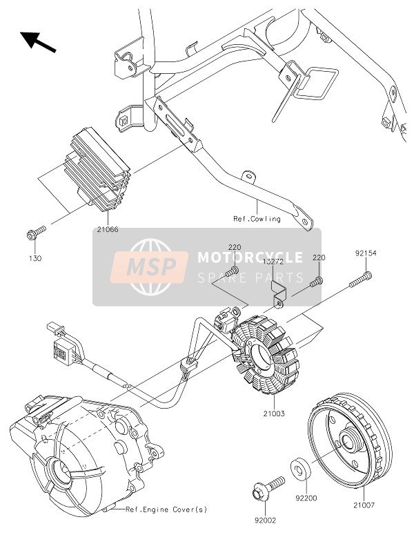 Kawasaki NINJA 300 2016 Generador para un 2016 Kawasaki NINJA 300