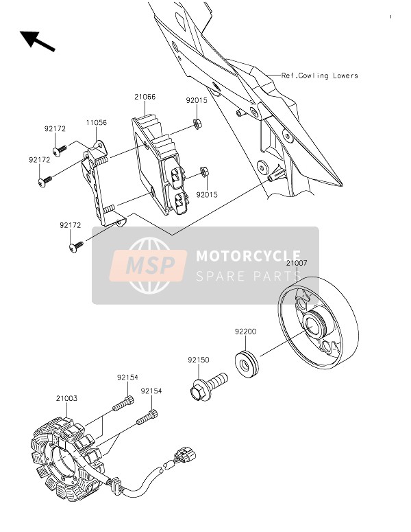 110570780, Bracket,Regulator, Kawasaki, 0