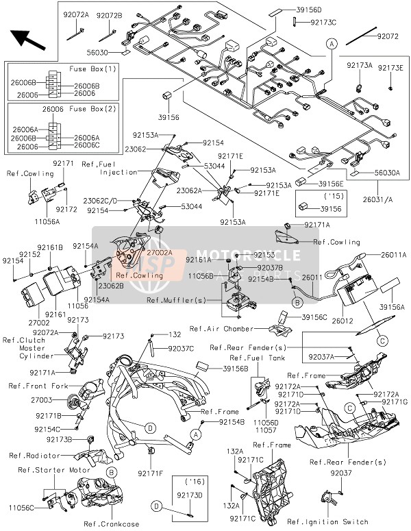 230620854, BRACKET-COMP,Relay Box, Kawasaki, 0