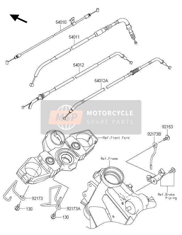 Kawasaki VERSYS 650 ABS 2016 Cables for a 2016 Kawasaki VERSYS 650 ABS