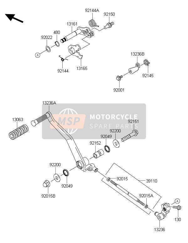 Kawasaki VULCAN 900 CUSTOM 2016 Gear Change Mechanism for a 2016 Kawasaki VULCAN 900 CUSTOM
