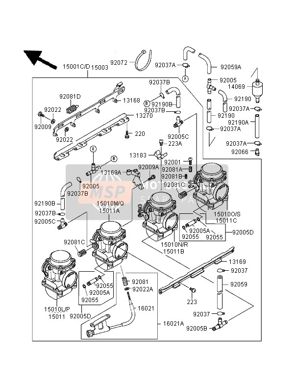 150101603, Carburetor,Lh,Inside, Kawasaki, 1