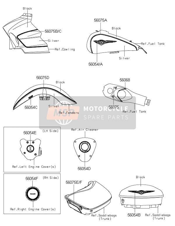 560750592, Pattern,Tank Cover,Upp, Kawasaki, 1