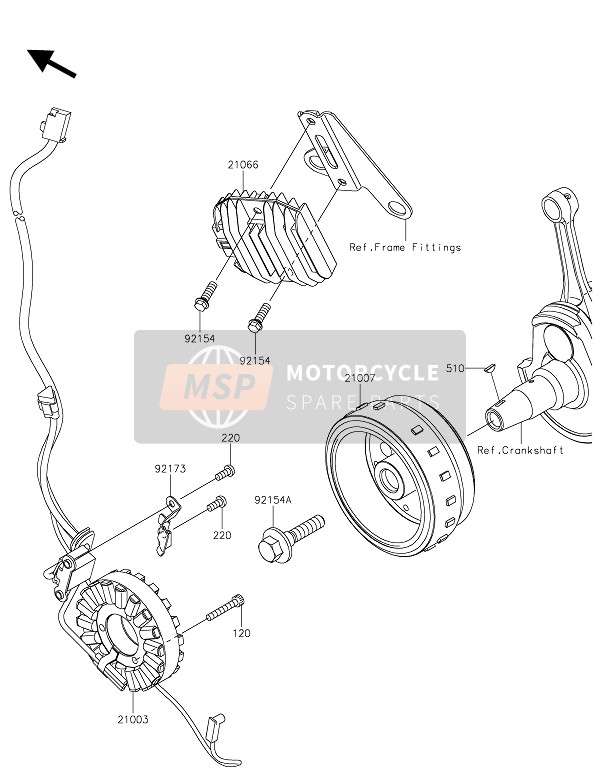 Kawasaki Z250SL 2016 Générateur pour un 2016 Kawasaki Z250SL