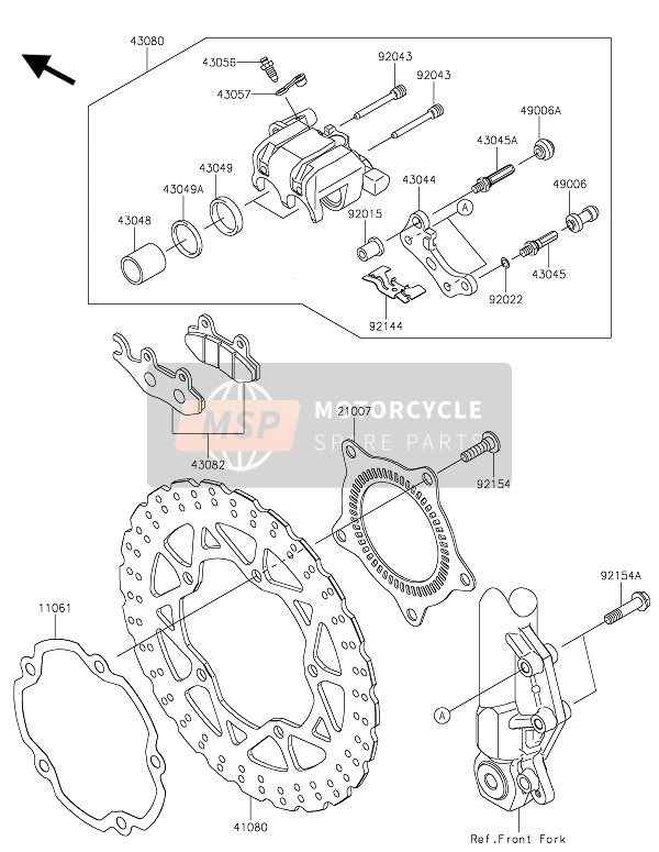 Kawasaki Z250SL ABS 2016 Front Brake for a 2016 Kawasaki Z250SL ABS