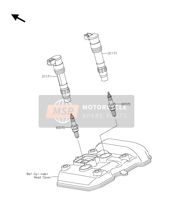 Kawasaki Z300 2016 Ontbrandingssysteem voor een 2016 Kawasaki Z300