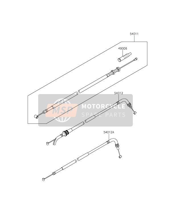 Kawasaki Z300 2016 Cables for a 2016 Kawasaki Z300