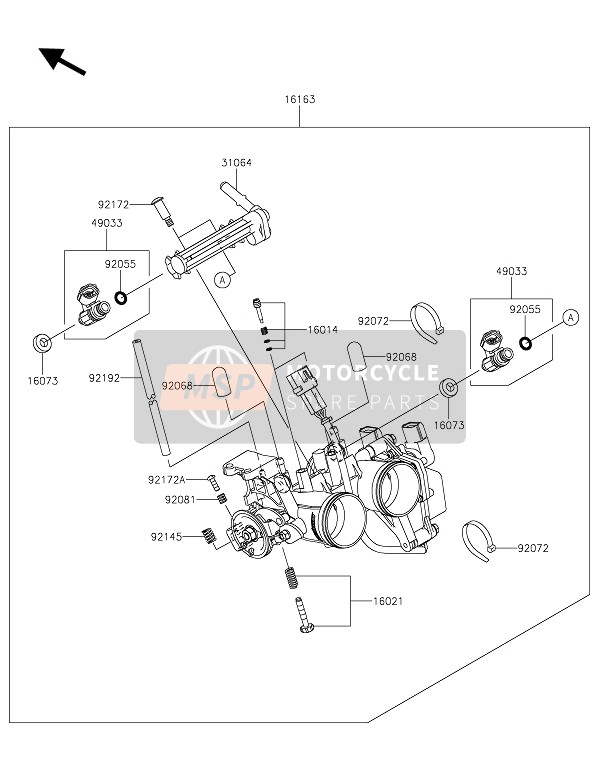 Kawasaki Z300 ABS 2016 Throttle for a 2016 Kawasaki Z300 ABS