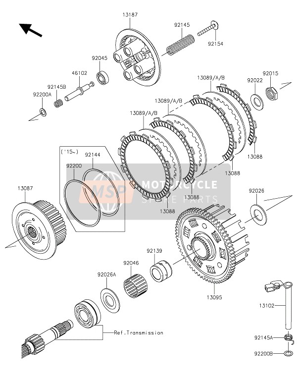 Kawasaki Z800 2016 Embrayage pour un 2016 Kawasaki Z800