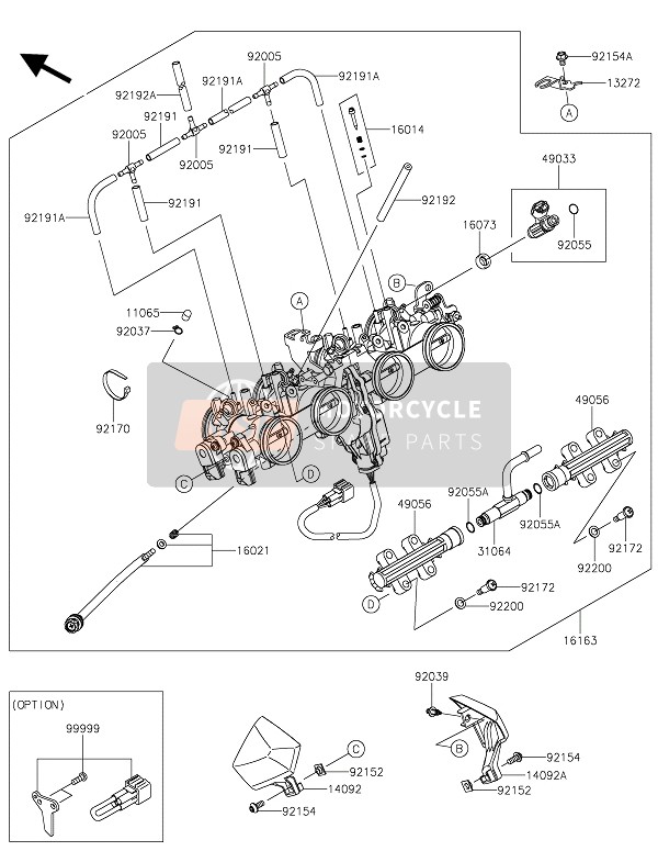 Kawasaki Z800 2016 Acceleratore per un 2016 Kawasaki Z800