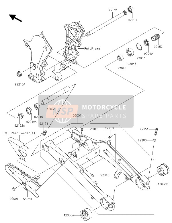 Kawasaki Z1000SX ABS 2016 SCHWINGE für ein 2016 Kawasaki Z1000SX ABS