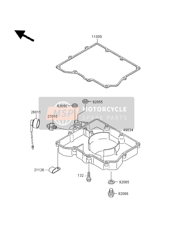 Kawasaki ZXR400 1995 Oil Pan for a 1995 Kawasaki ZXR400