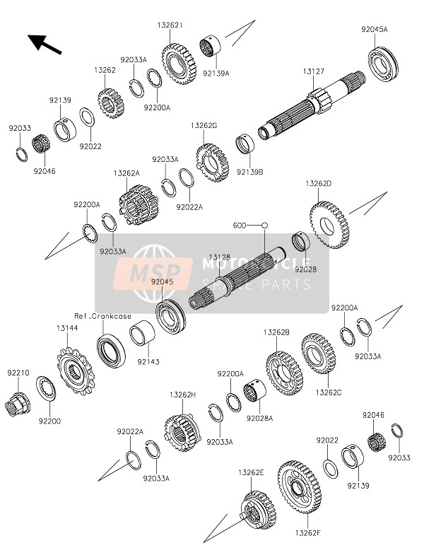 Kawasaki Z300 2015 Transmission for a 2015 Kawasaki Z300