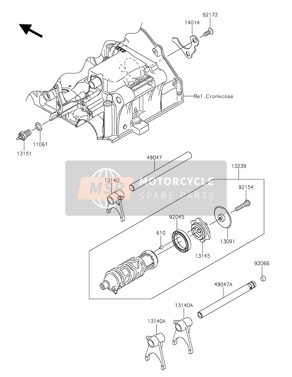 Tambour de changement de vitesse & Fourchette de changement de vitesse(S)