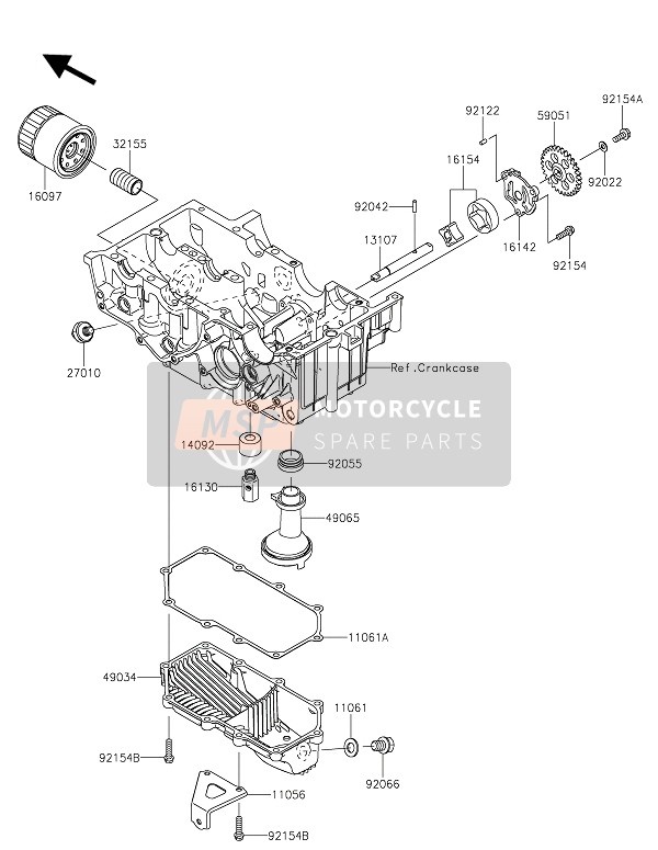 Kawasaki Z300 2015 ÖLPUMPE für ein 2015 Kawasaki Z300