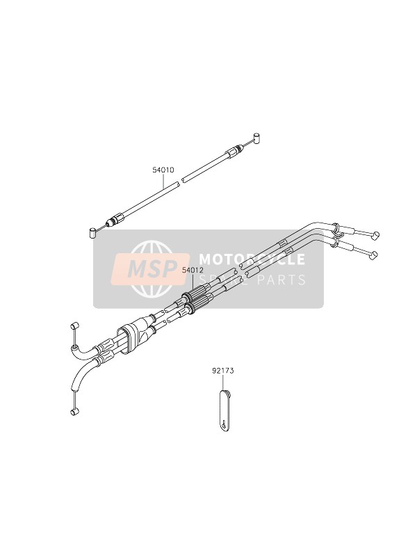 Kawasaki NINJA H2 2015 Cables for a 2015 Kawasaki NINJA H2