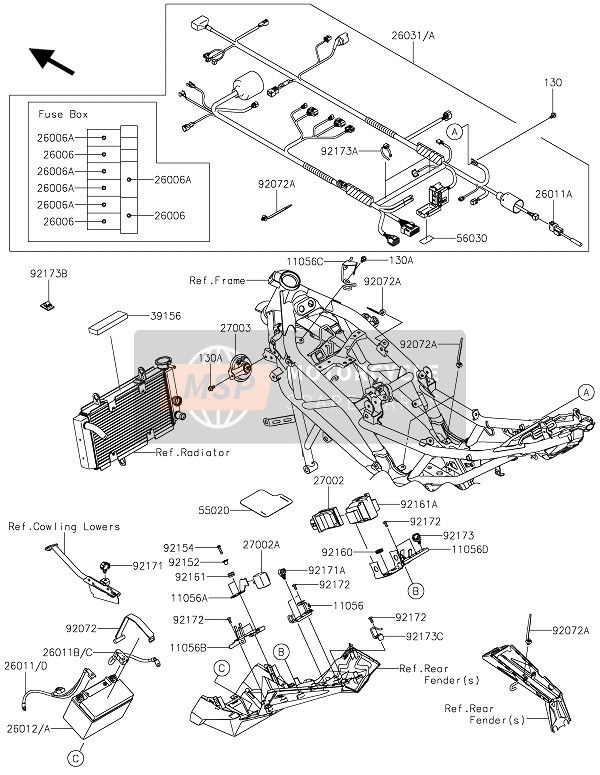 260110887, WIRE-LEAD,Battery(+), Kawasaki, 0