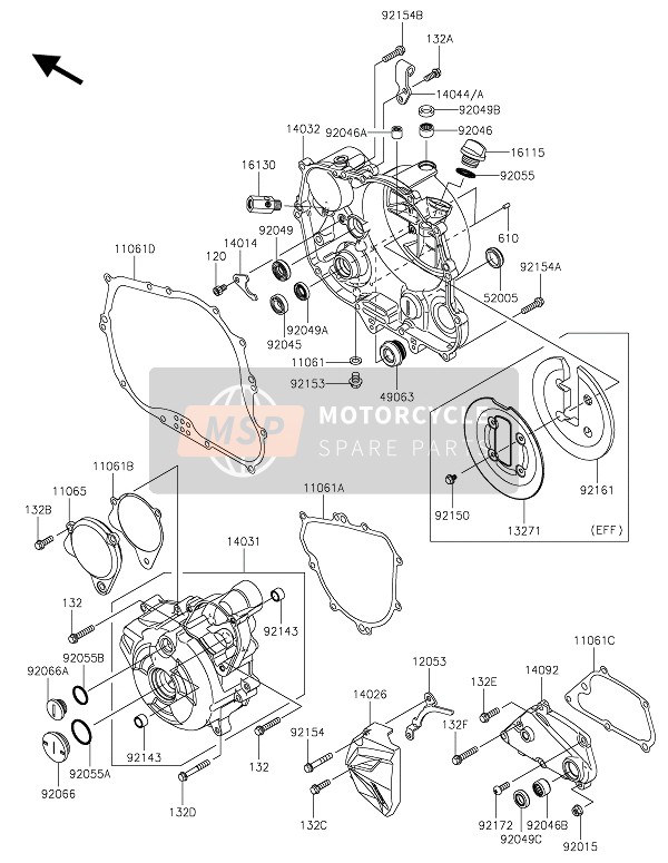 Kawasaki Z250SL ABS 2015 Engine Cover(S) for a 2015 Kawasaki Z250SL ABS