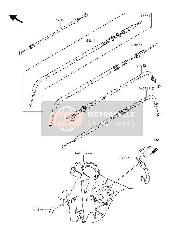 Kawasaki Z250SL ABS 2015 Câbles pour un 2015 Kawasaki Z250SL ABS