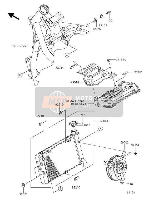 Kawasaki VULCAN S ABS 2015 Radiateur pour un 2015 Kawasaki VULCAN S ABS