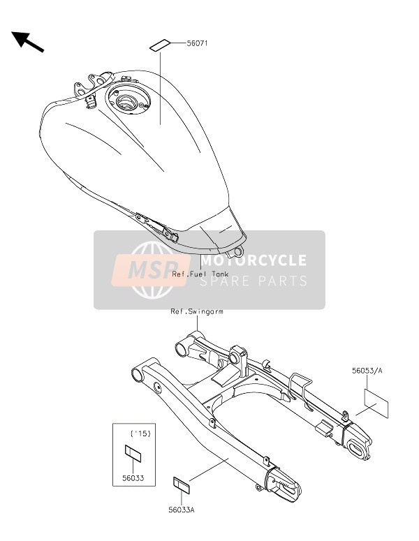 Kawasaki VULCAN S 2015 Labels for a 2015 Kawasaki VULCAN S