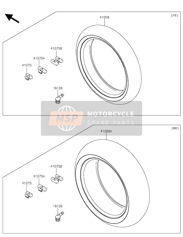 Kawasaki NINJA H2R 2015 REIFEN für ein 2015 Kawasaki NINJA H2R