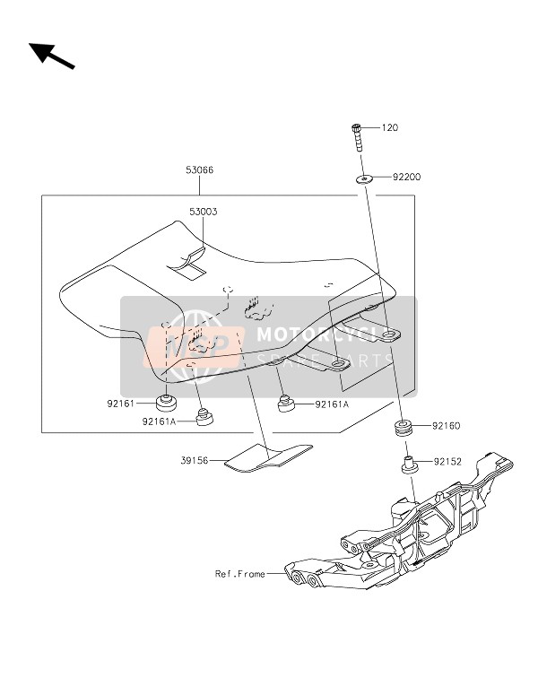 Kawasaki NINJA H2R 2015 Seat for a 2015 Kawasaki NINJA H2R