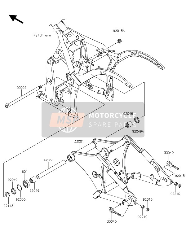 Kawasaki VULCAN 900 CLASSIC 2015 Bras oscillant pour un 2015 Kawasaki VULCAN 900 CLASSIC