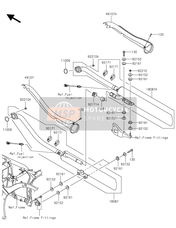 Kawasaki VN 900 CUSTOM 2015 SCHALLDÄMPFER für ein 2015 Kawasaki VN 900 CUSTOM