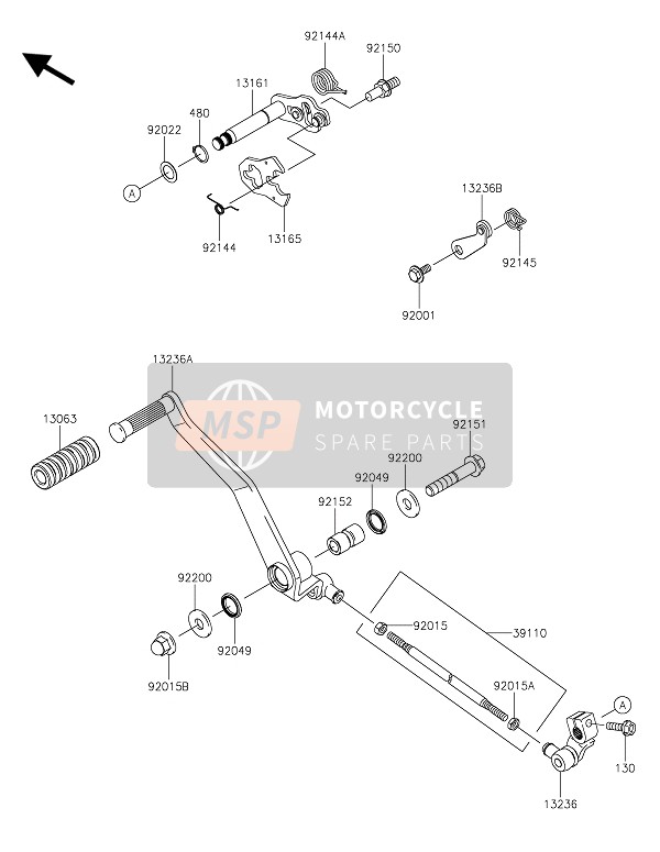 Kawasaki VN 900 CUSTOM 2015 Gear Change Mechanism for a 2015 Kawasaki VN 900 CUSTOM
