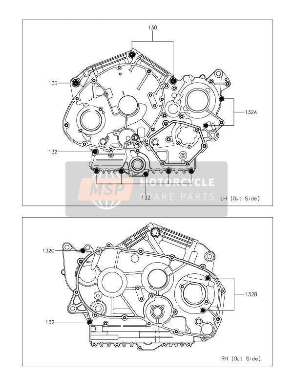 Kawasaki VN 900 CUSTOM 2015 Carterboutpatroon voor een 2015 Kawasaki VN 900 CUSTOM