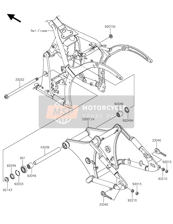 Kawasaki VN 900 CUSTOM 2015 Swing Arm for a 2015 Kawasaki VN 900 CUSTOM