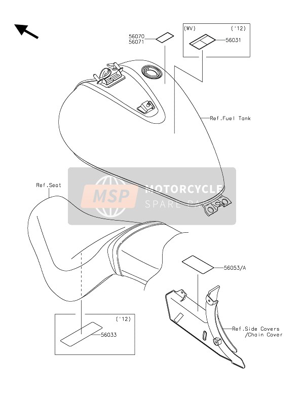 Kawasaki VN 900 CUSTOM 2015 Labels for a 2015 Kawasaki VN 900 CUSTOM