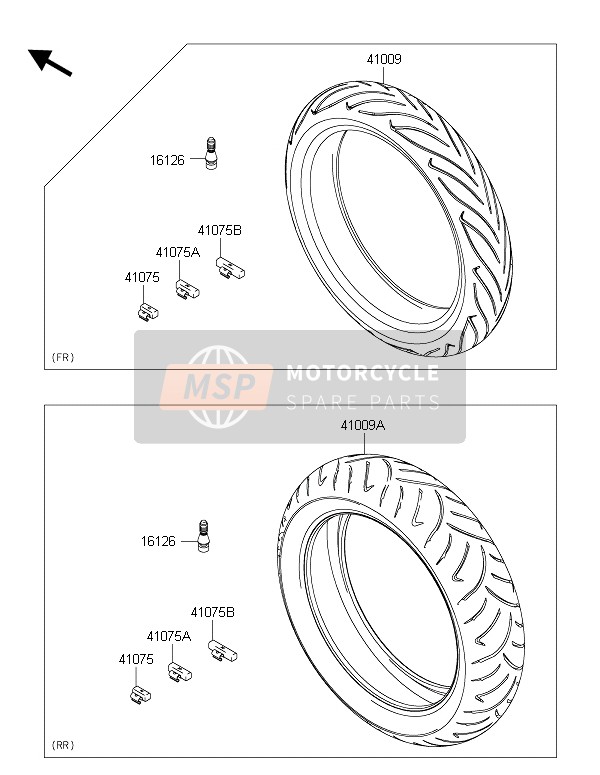 Kawasaki ER-6N 2015 Llantas para un 2015 Kawasaki ER-6N