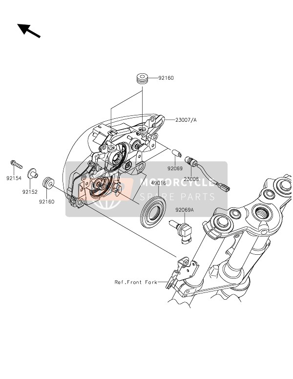 Kawasaki ER-6N 2015 Phare(S) pour un 2015 Kawasaki ER-6N