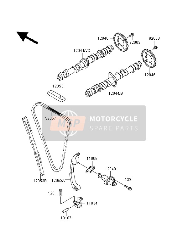 120441391, CAMSHAFT-VALVE,Intake, Kawasaki, 1