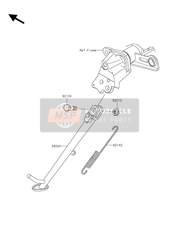 Kawasaki ER-6F 2016 Stand(S) for a 2016 Kawasaki ER-6F