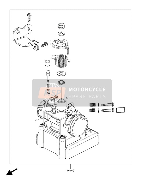 Kawasaki J125 ABS 2016 Acceleratore per un 2016 Kawasaki J125 ABS