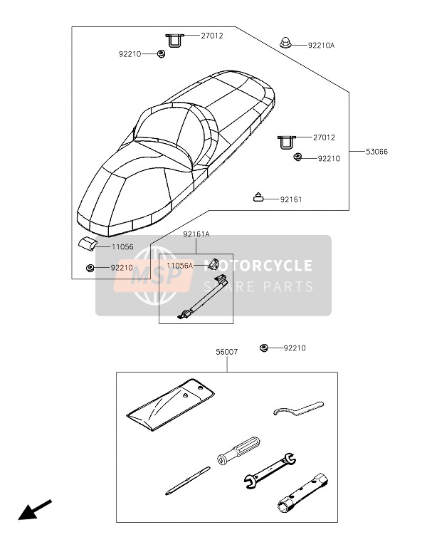 Kawasaki J125 ABS 2016 SITZ für ein 2016 Kawasaki J125 ABS