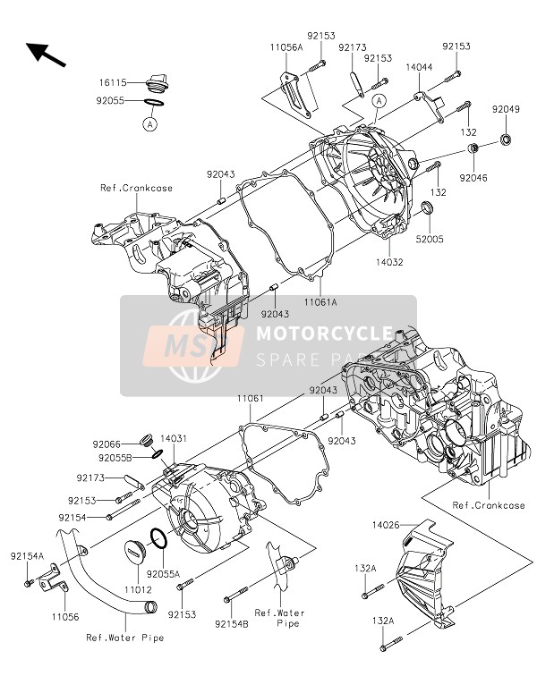 Kawasaki NINJA 300 ABS 2016 MOTORHAUBE(EN) für ein 2016 Kawasaki NINJA 300 ABS