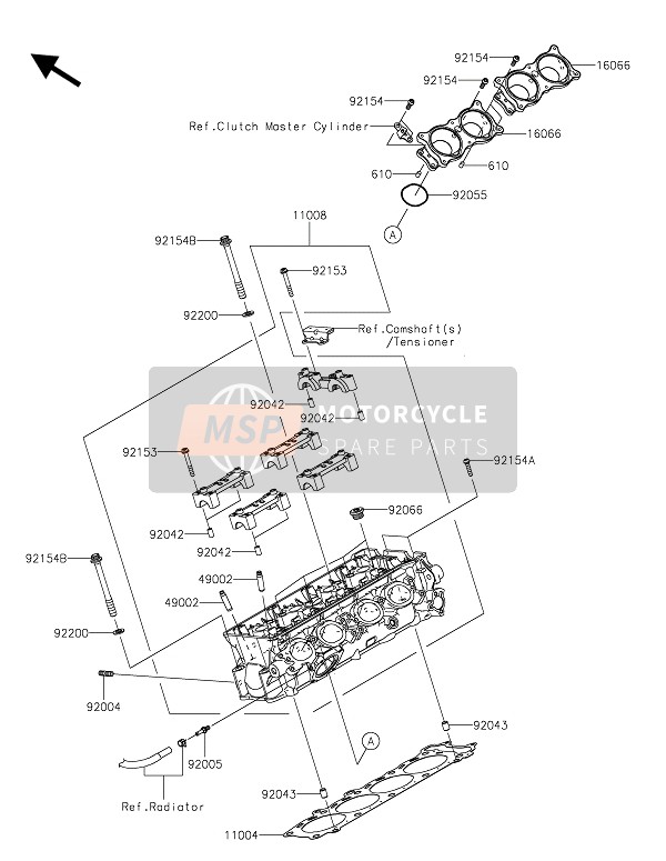 Kawasaki NINJA H2R 2016 Testata per un 2016 Kawasaki NINJA H2R